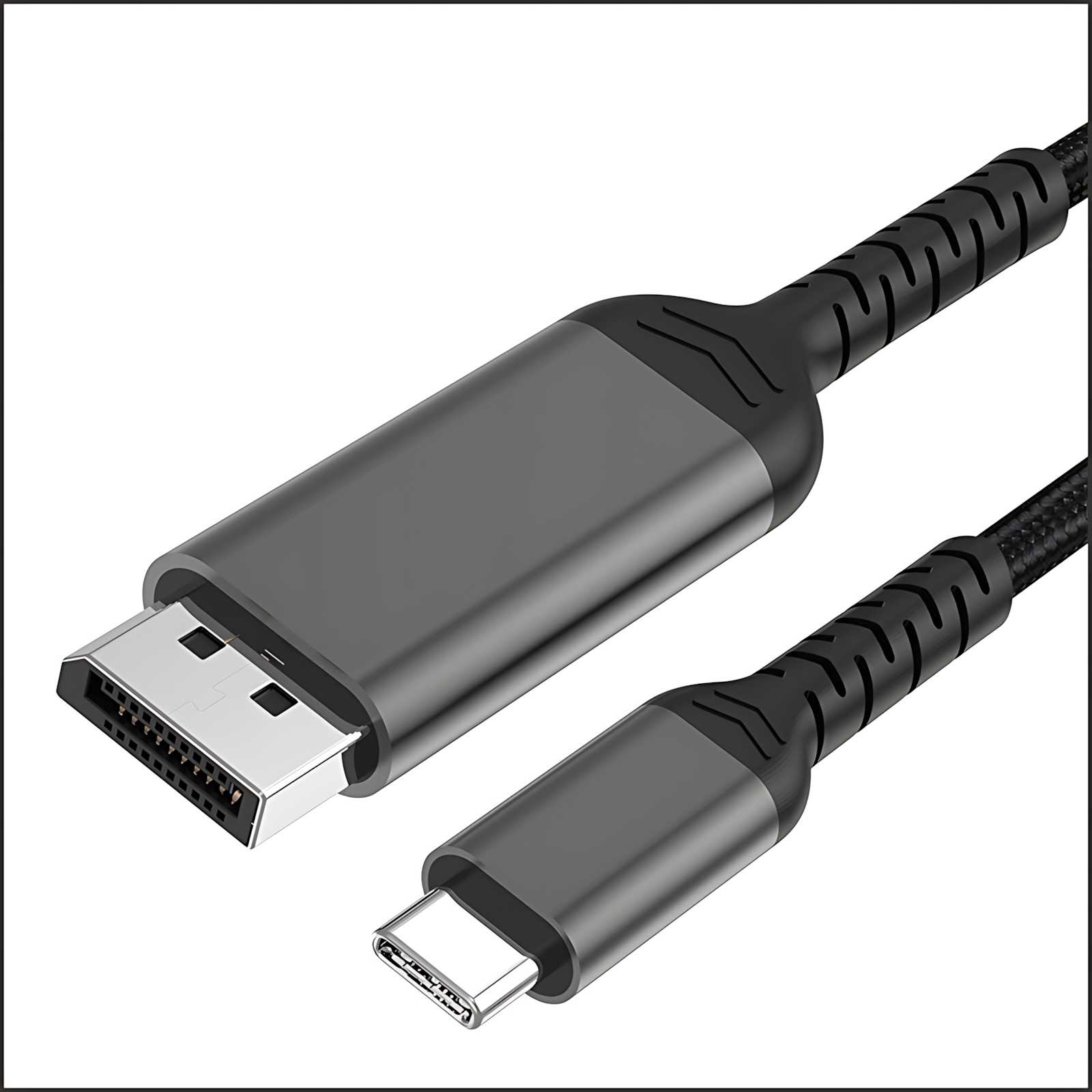 Type-C to DP1.2 Video Cable for 4K 60Hz Mobile Device Sharing Screen, DP Thunderbolt 3 Interface Display for 4K Projection, High Definition Cable