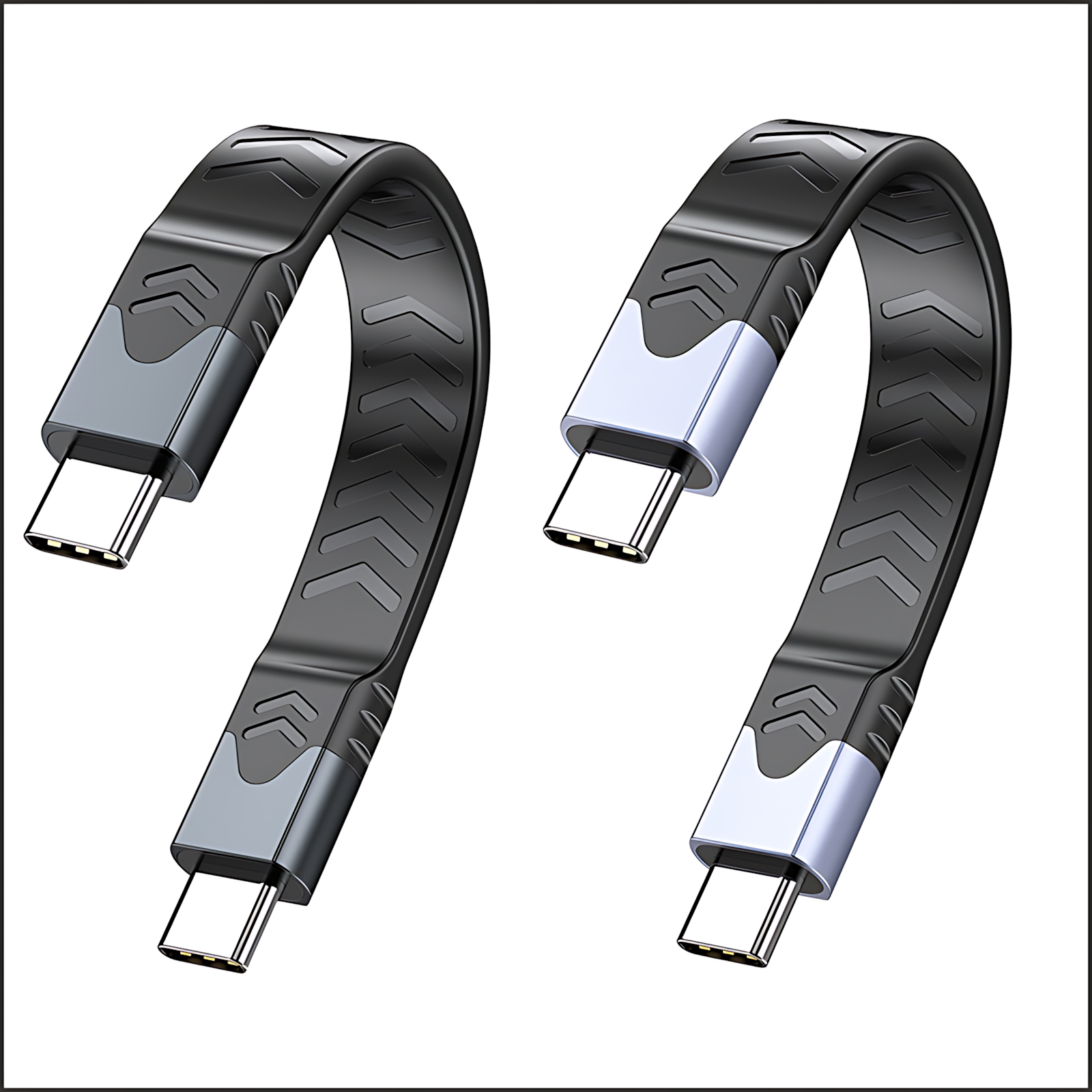 USB5 data cable, Type-C dual-ended FPC flat wire, compatible with Thunderbolt 5.43 80g high-speed 16K screen projection, 240W fast charging