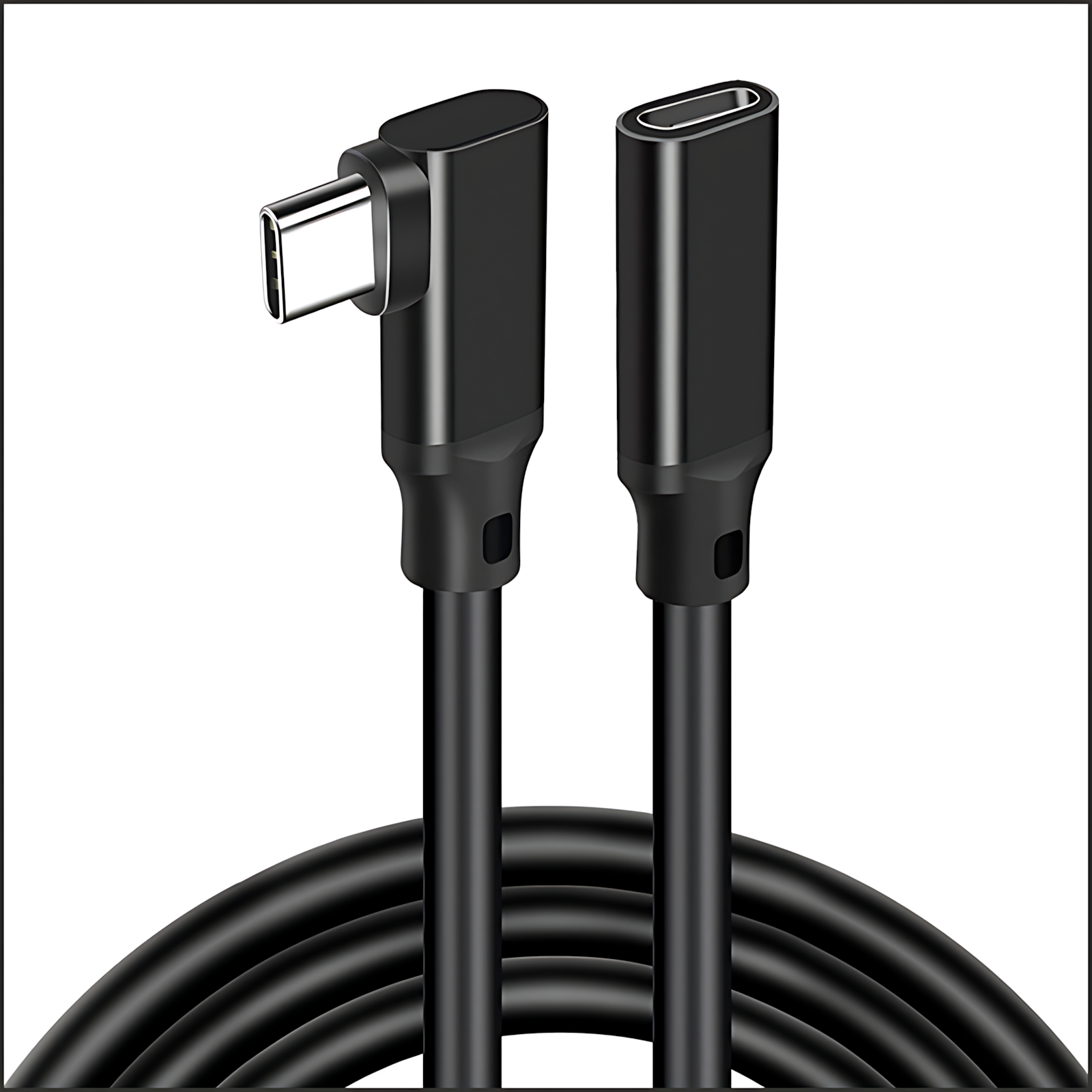 Elbow Type-C extension cable with 20G high-speed transmission, 4K screen projection adapter, C male to C female USB 3.2 data cable