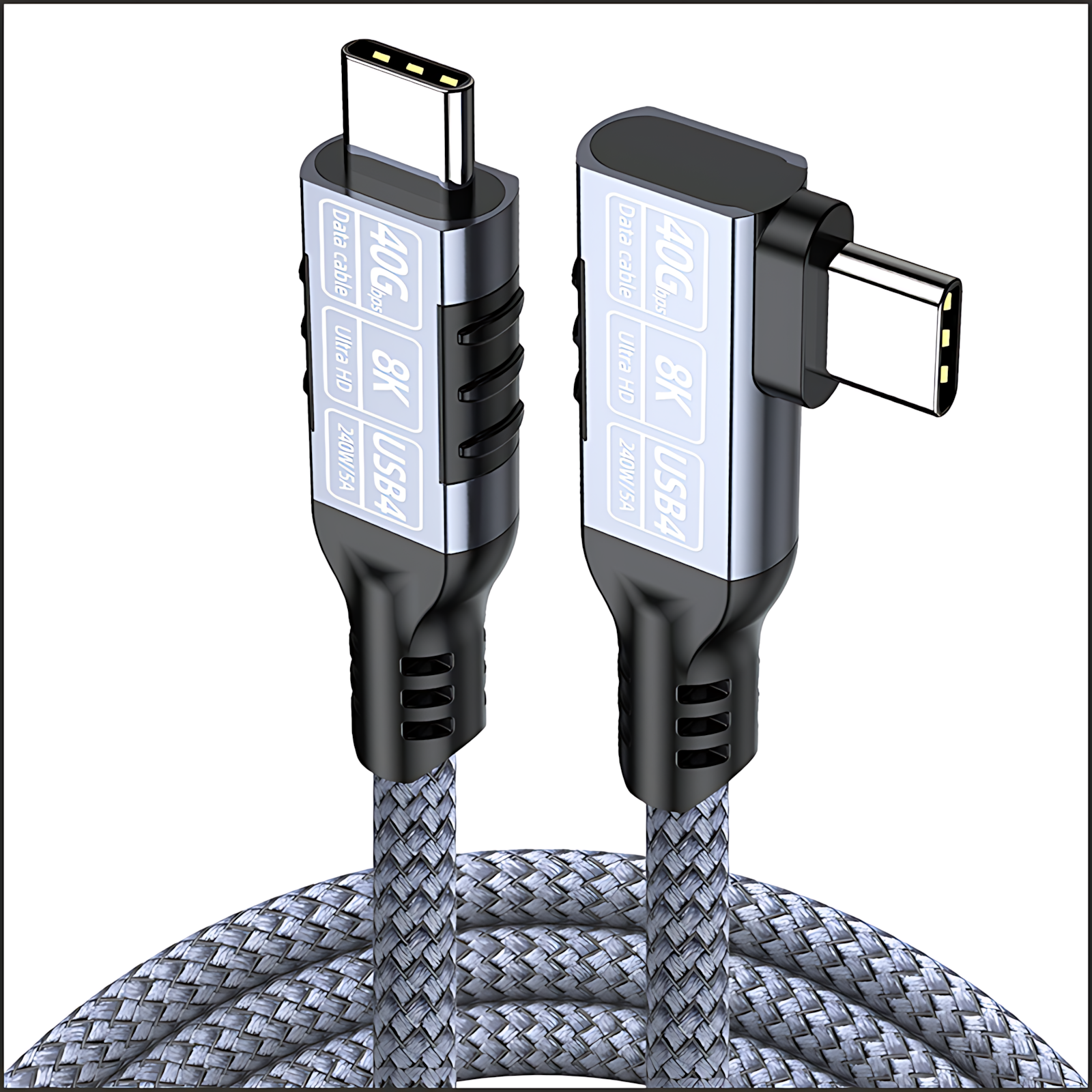 U-shaped USB4 data cable, type-C screen projection cable, 8K high-definition cable, 40G transmission compatible with Thunderbolt 4/3, 240W fast charging