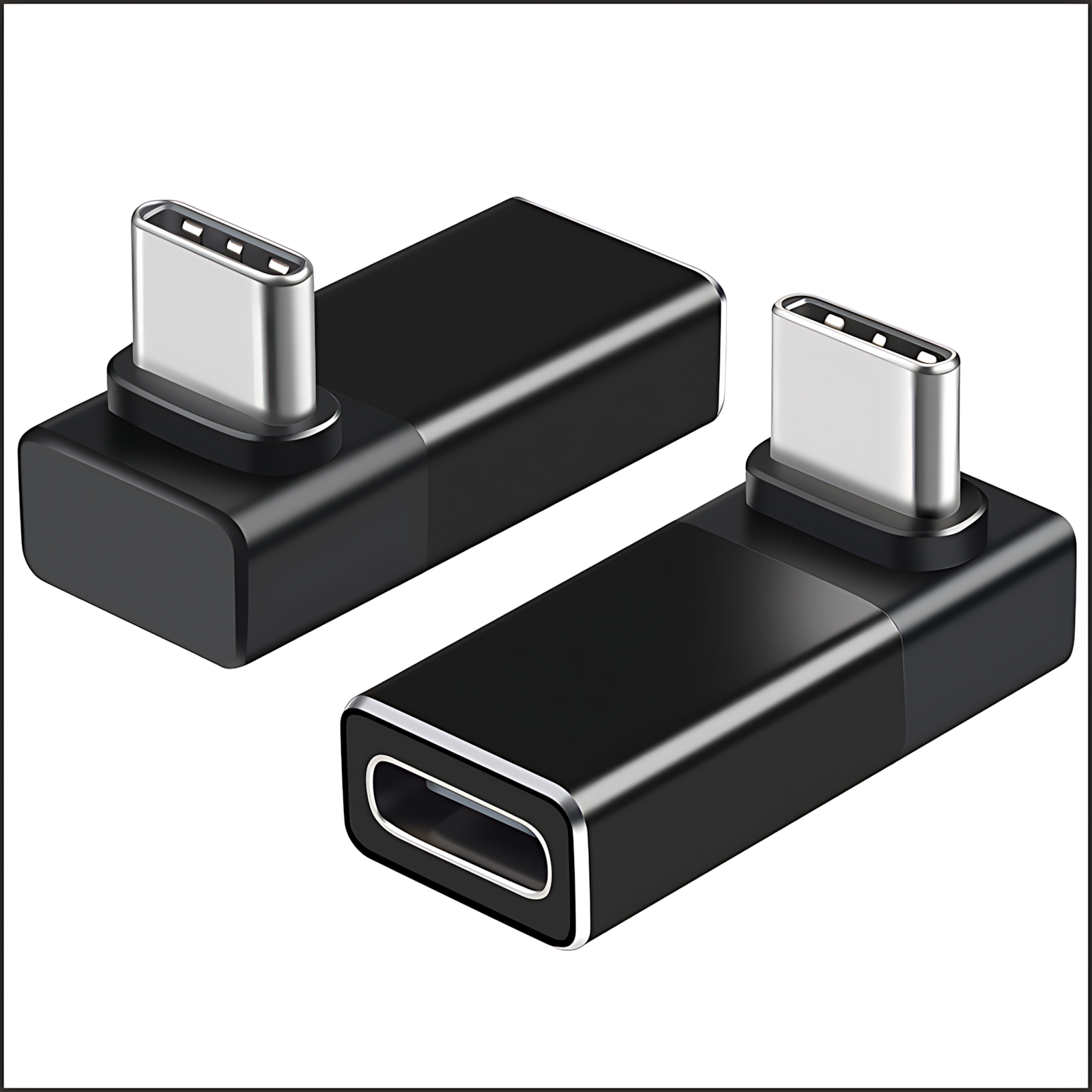 Type-c to USB4 male to female 90-degree 40G compatible Thunderbolt 4 adapter for extending and converting between Lightning 4-enabled mobile devices and computers.