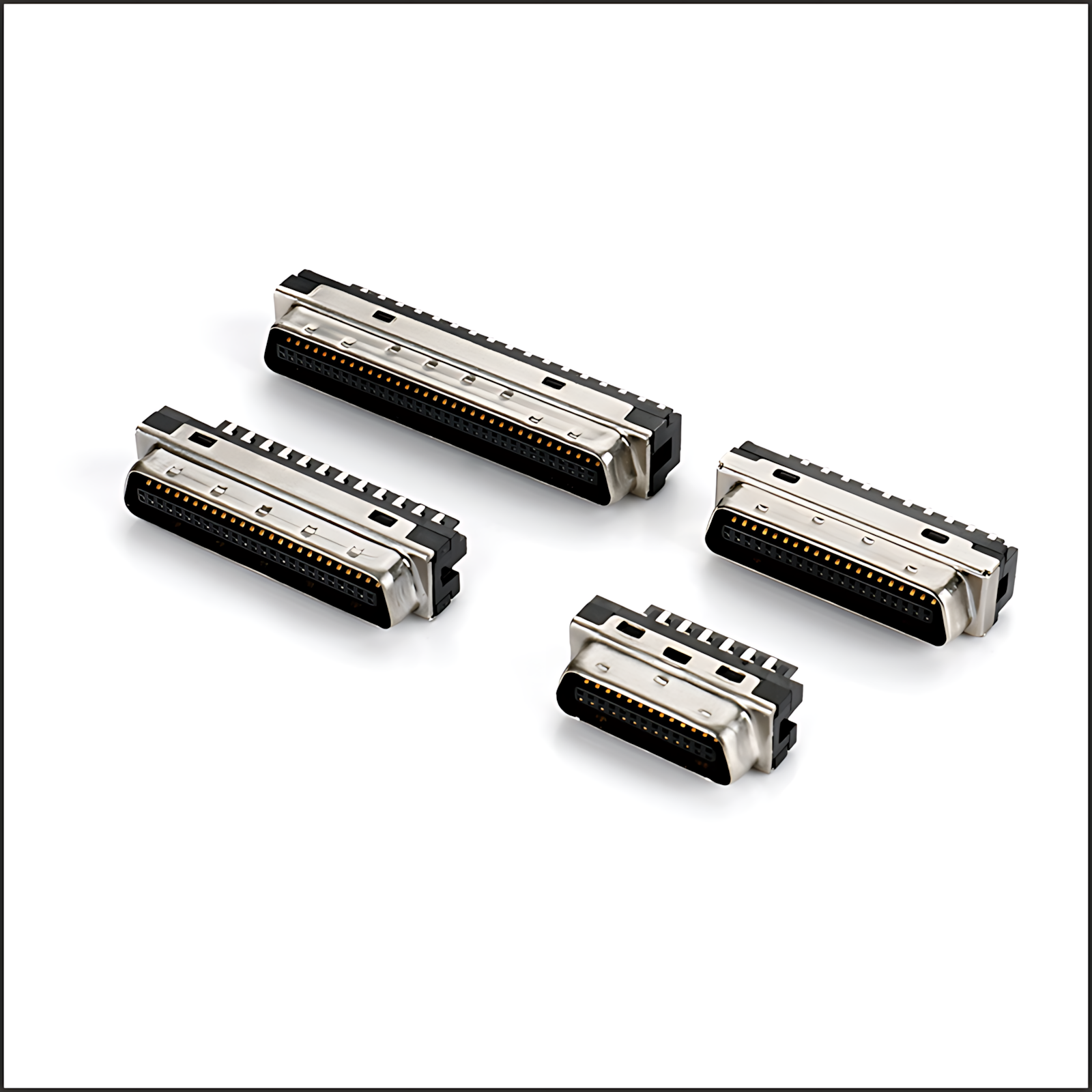 SCSI connector/MCR ribbon cable: SCSI 40P connector with soldering wire assembly body