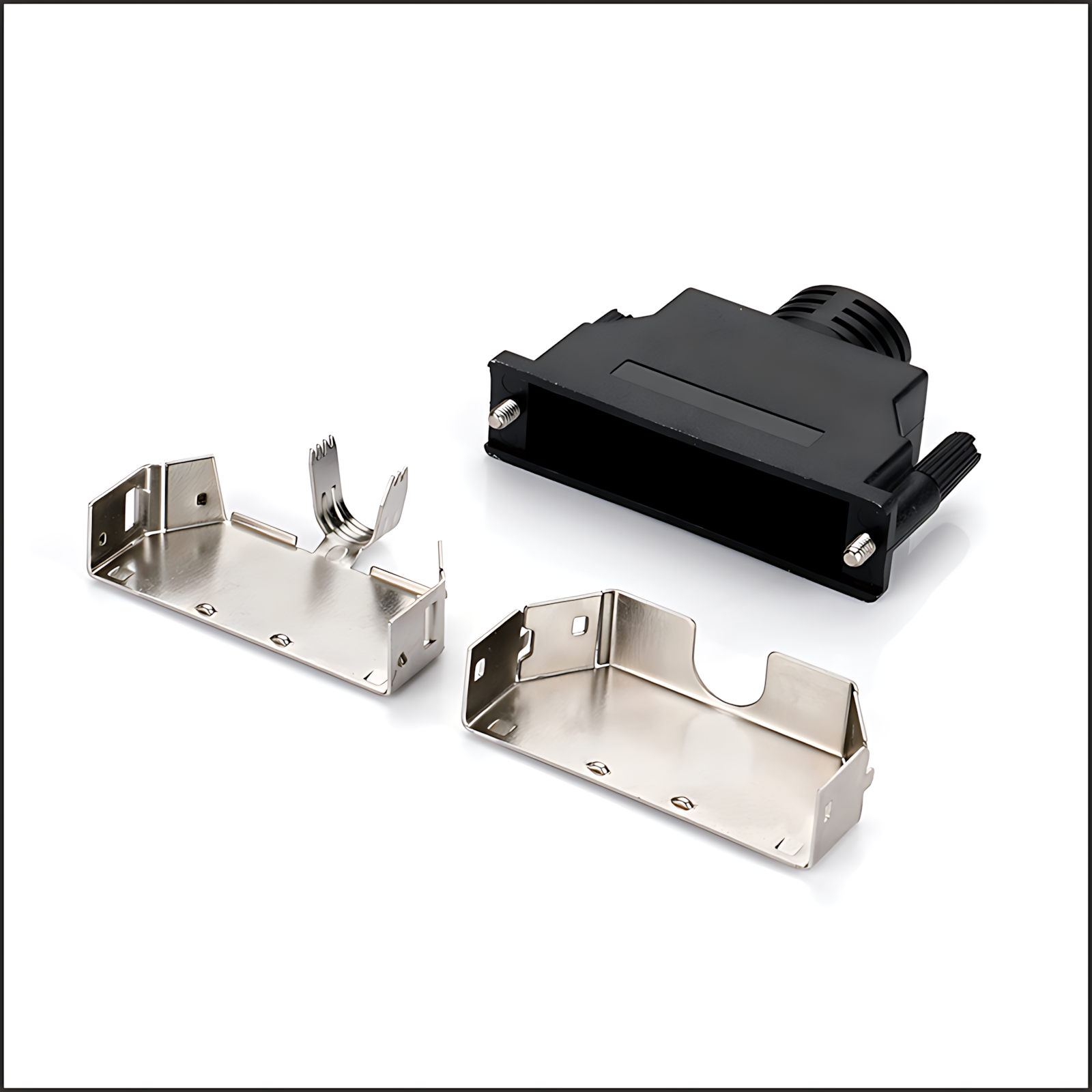 SCSI connector/MCR ribbon cable: SCSI 50P MALE plastic assembled housing screw type
