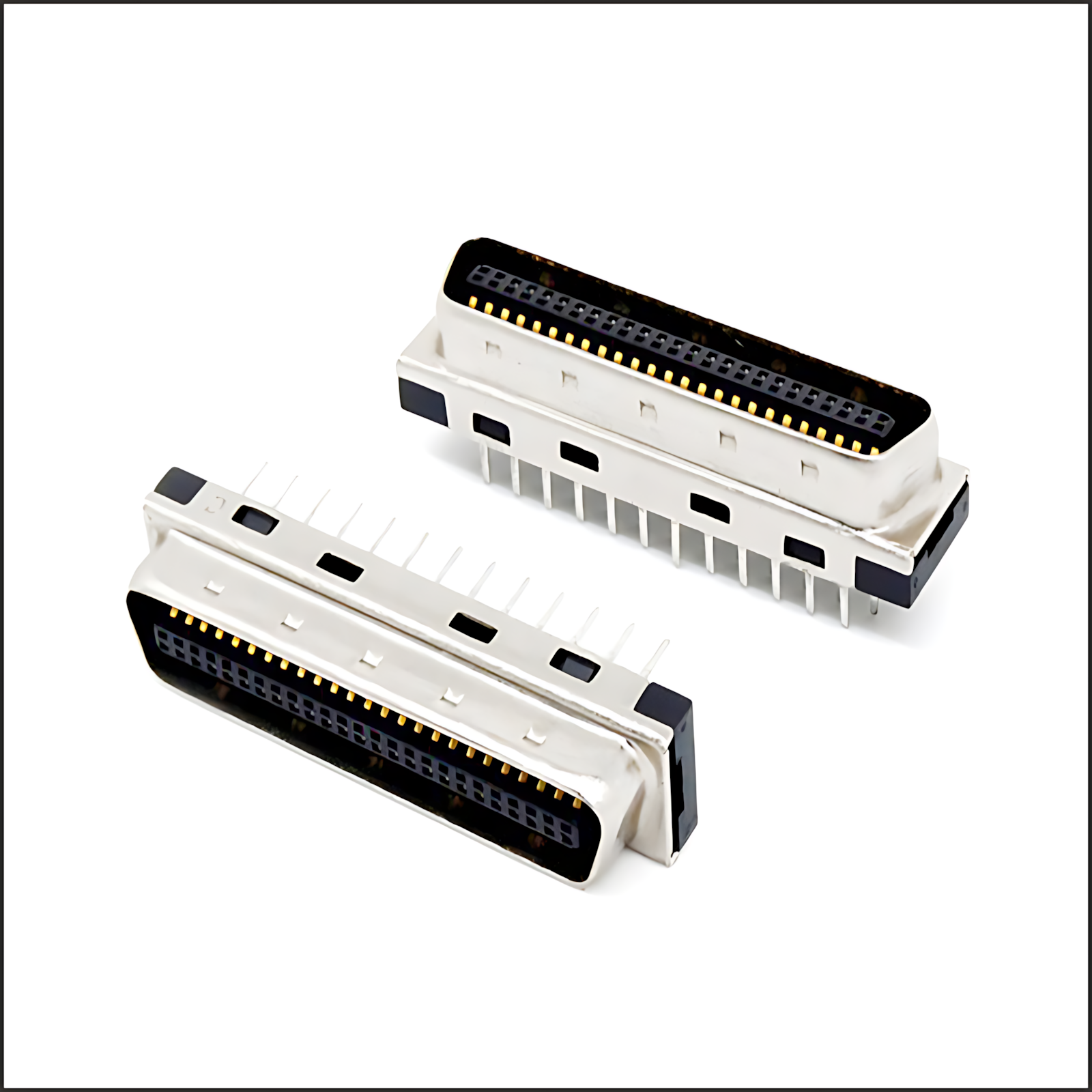 SCSI connector/MCR ribbon: SCSI 68P MALE 180° DIP