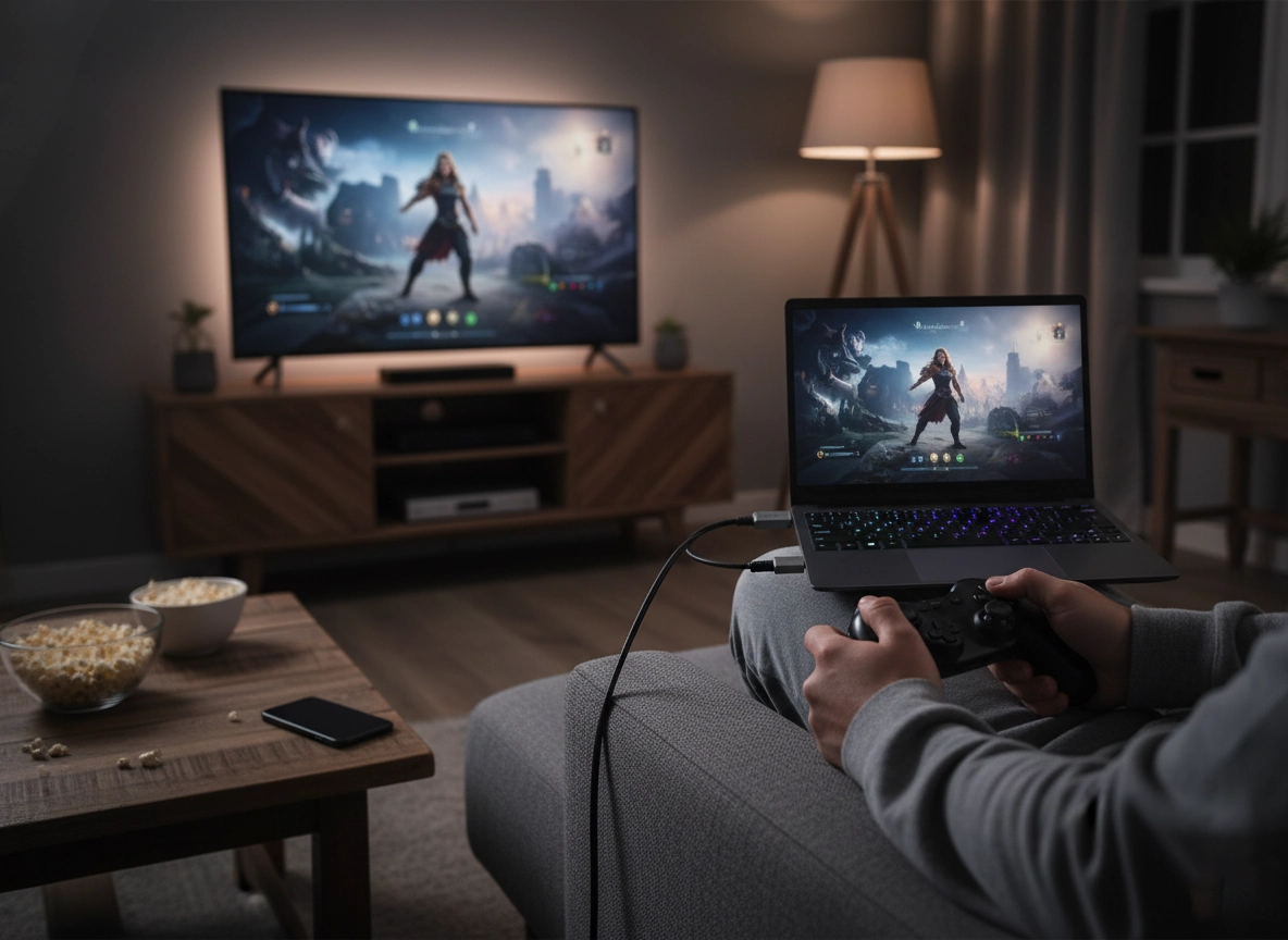 LUNGKAY DP to HDMI Adapter 4K Gaming & Home Theater
