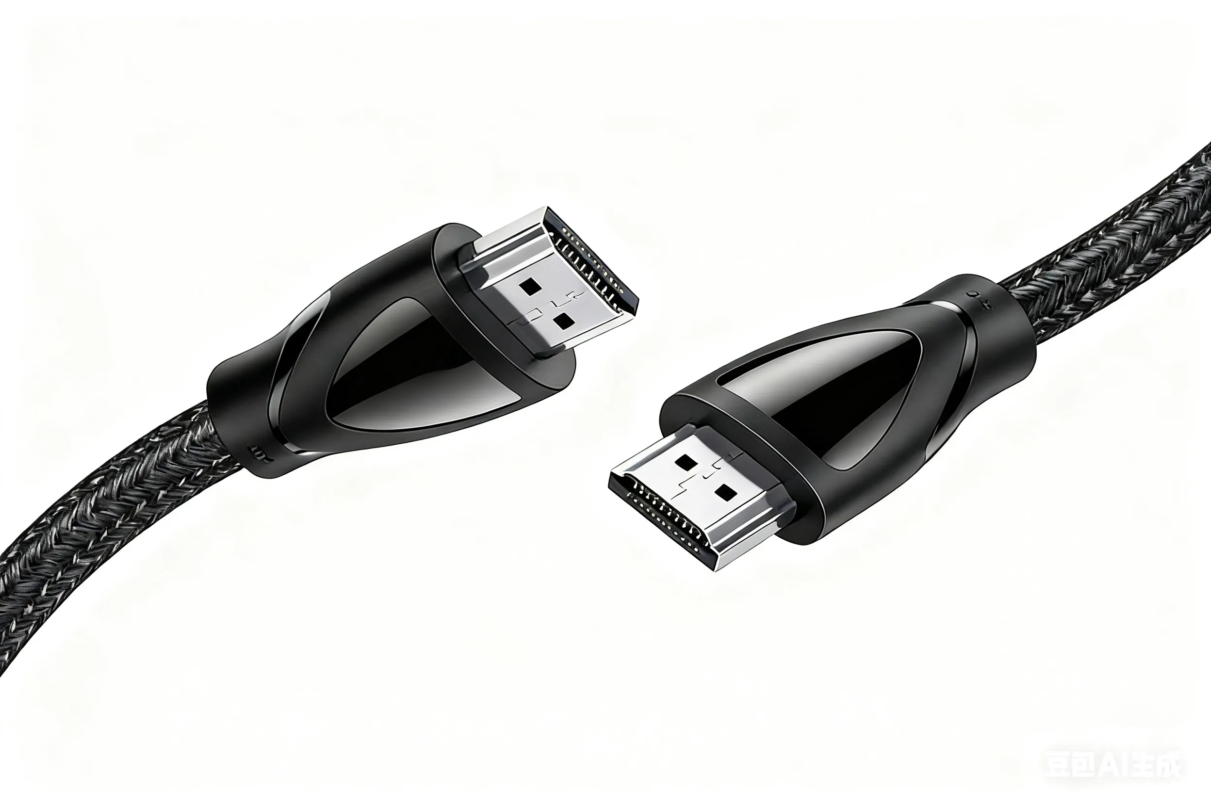 Two interconnected HDMI cables