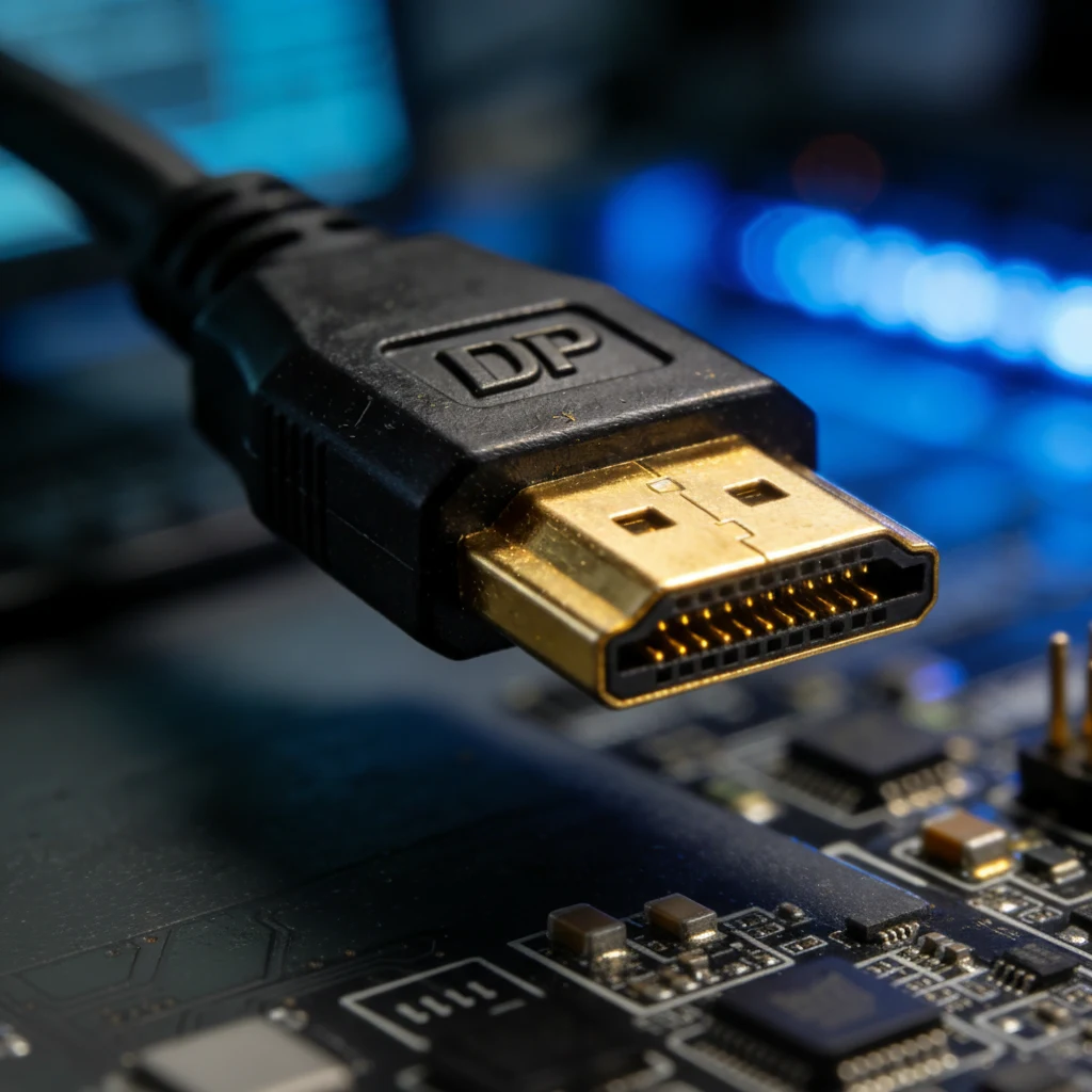what-is-a-dp-cable-connector-closeup