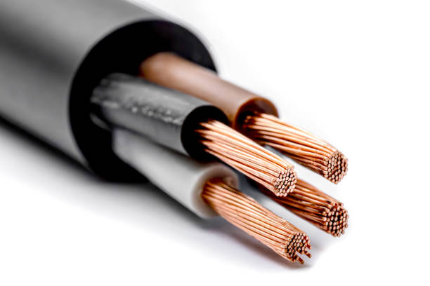 Close-up view of industrial copper wire Ideal for electrical wiring and engineering projects. It emphasizes the versatility and necessity of copper materials.