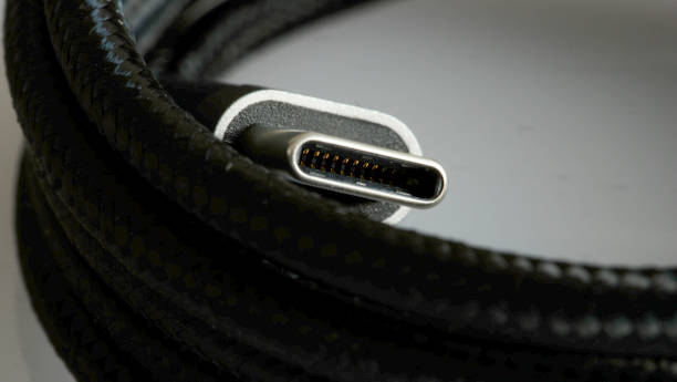 Extra long black C-type cable
