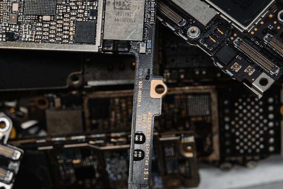 Detailed image of electronics showing circuit boards and components close-up.