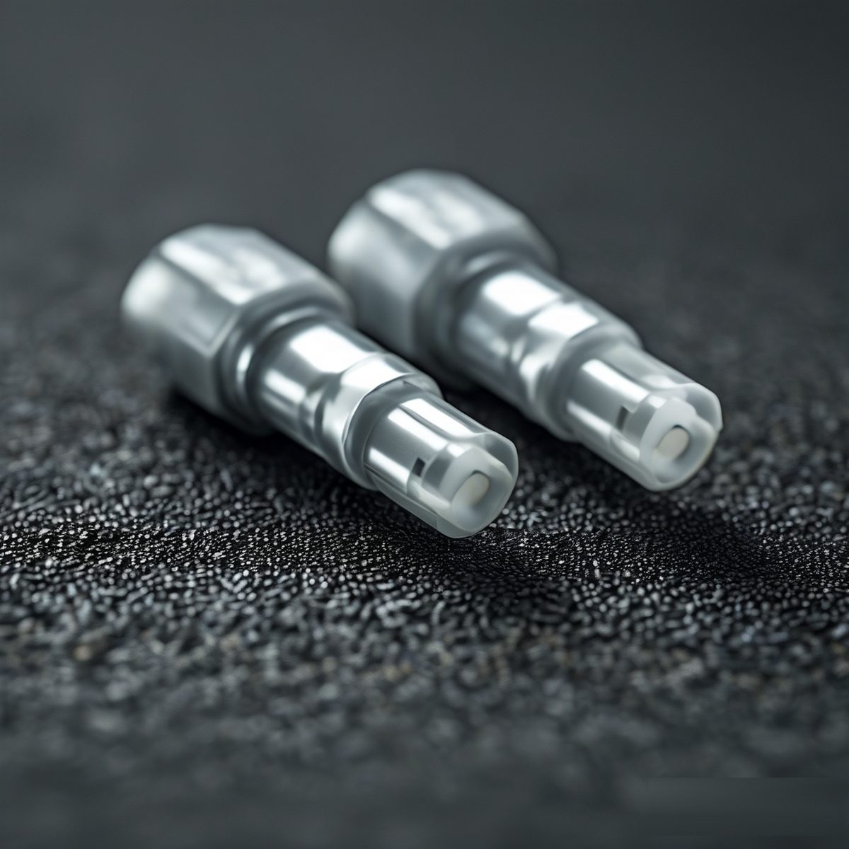 Three SFF-8654 cables of different lengths laid on an anti-static mat