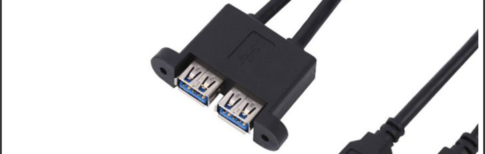 Dual-interface USB 3.0 A Male to A Female with Screws