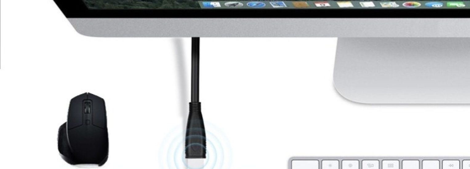 3.1 Type-C Male to Female connect the computer mouse