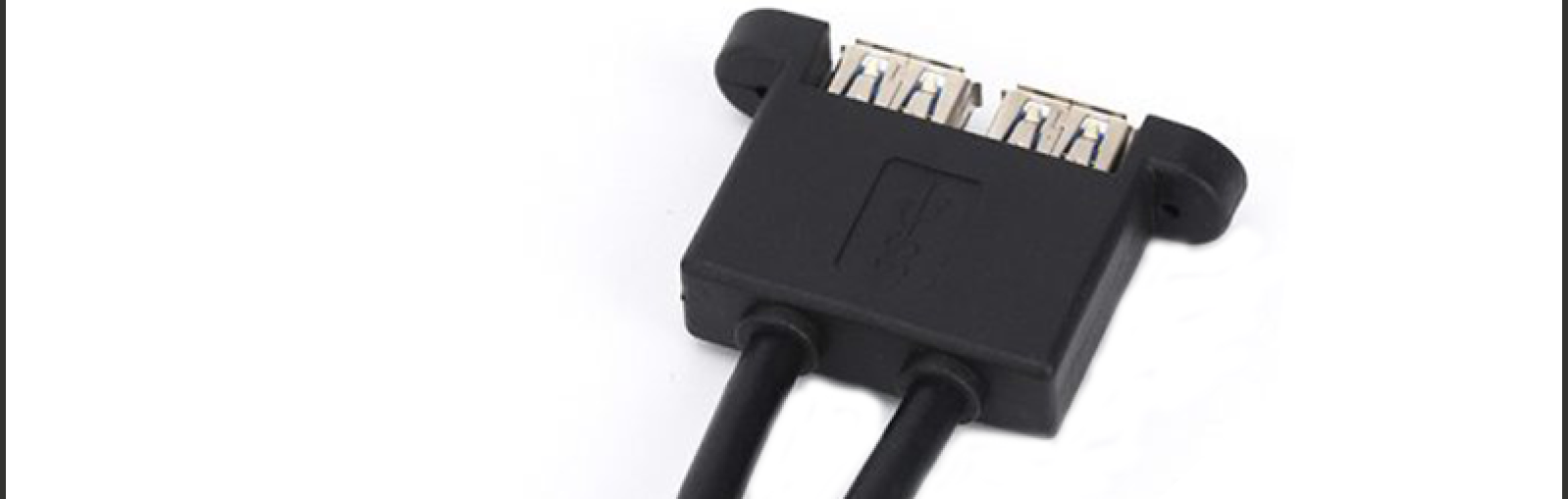 Dual-interface USB 3.0 A Male to A Female with screws, suitable for charging and data transmission