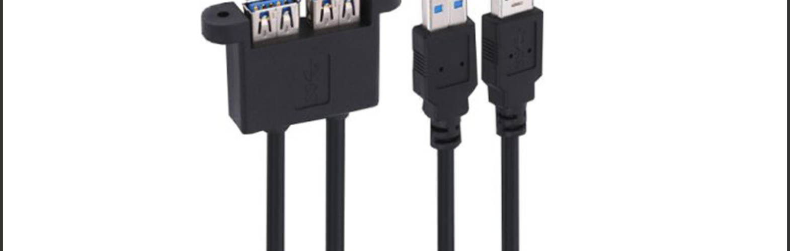 Dual-interface USB 3.0 A Male to A Female with screws, suitable for charging and data transmission
