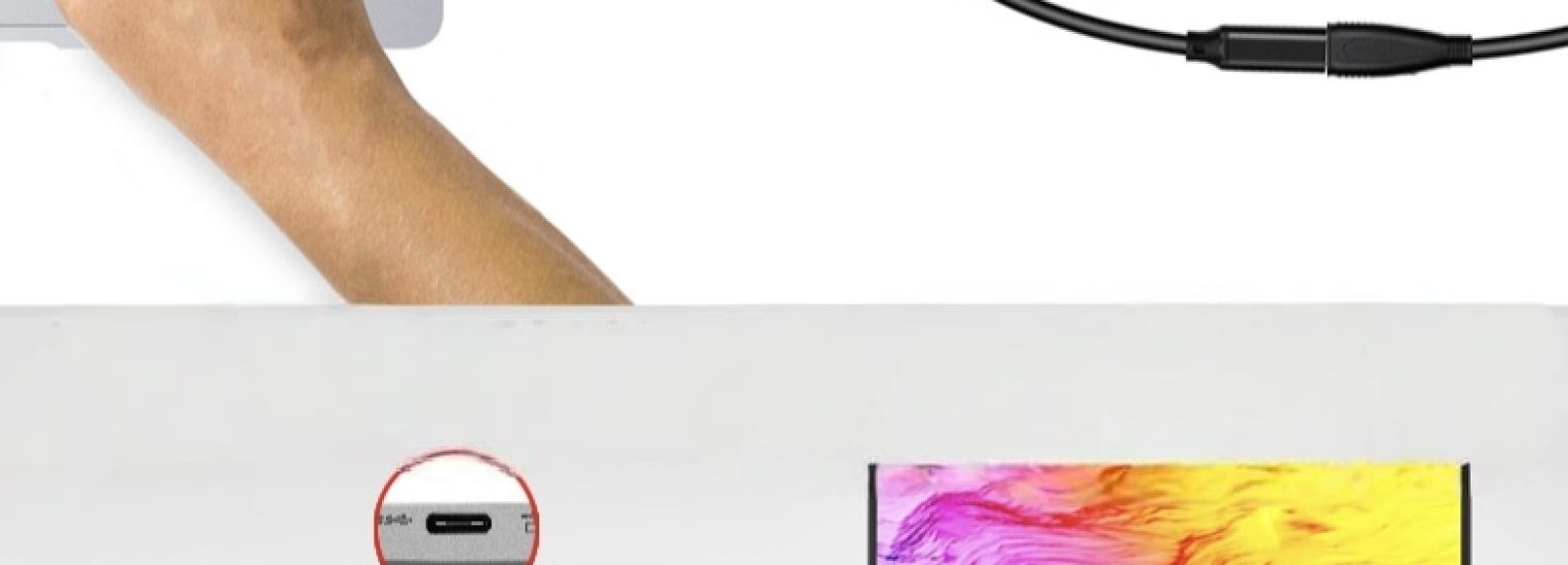 3.1 Type-C Male to Female connect the computer